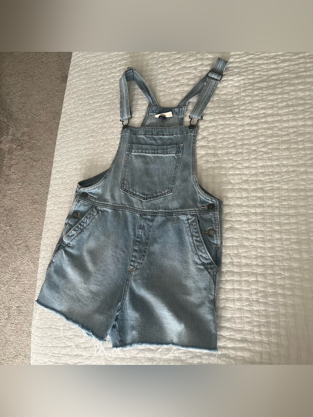 Universal Thread Light Blue Denim Short Overalls
